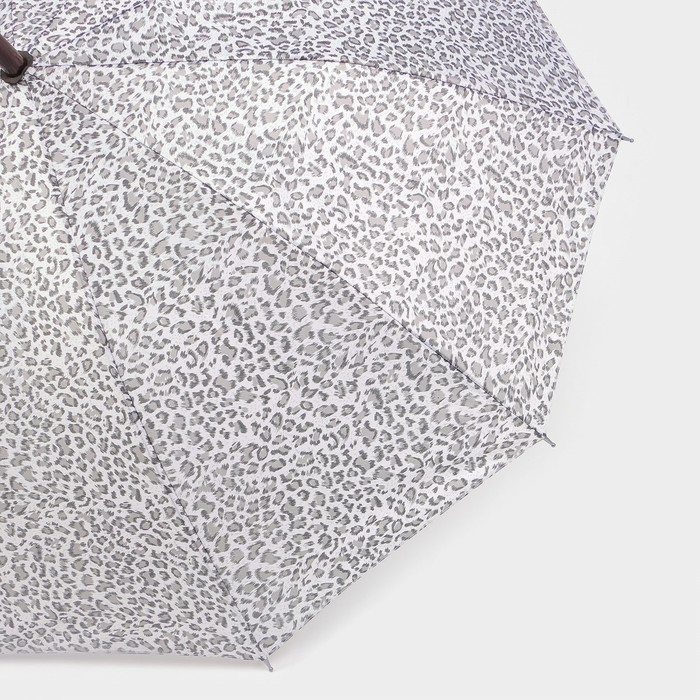 Зонт - трость полуавтоматический «Леопард», эпонж, 10 спиц, R = 50 см, цвет МИКС