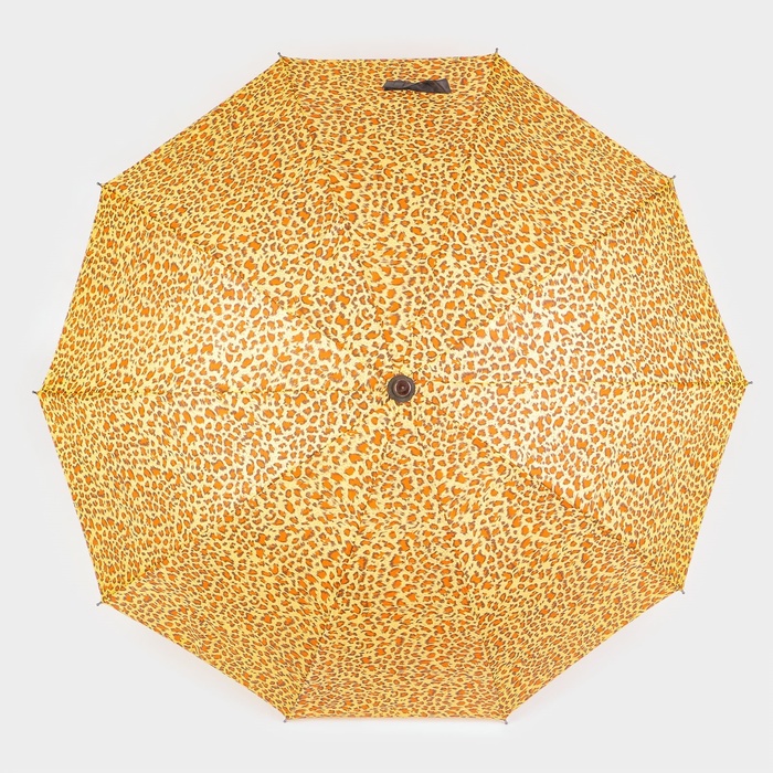 Зонт - трость полуавтоматический «Леопард», эпонж, 10 спиц, R = 50 см, цвет МИКС - фото 1906625127