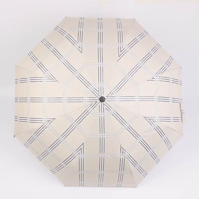 Зонт механический «Клетка», эпонж, 3 сложения, 8 спиц, R = 47 см, цвет МИКС - фото 1908069033