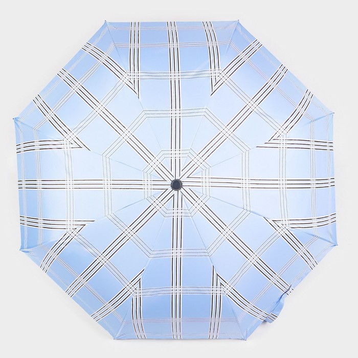 Зонт механический «Клетка», эпонж, 3 сложения, 8 спиц, R = 47 см, цвет МИКС - фото 1908069035