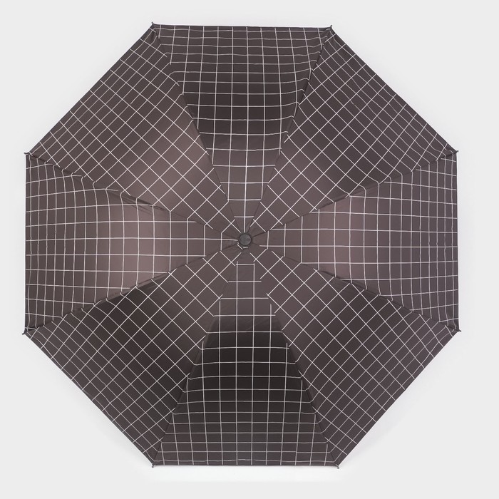 Зонт механический «Крупная клетка», эпонж, 4 сложения, 8 спиц, R = 48 см, цвет МИКС - фото 1906625220
