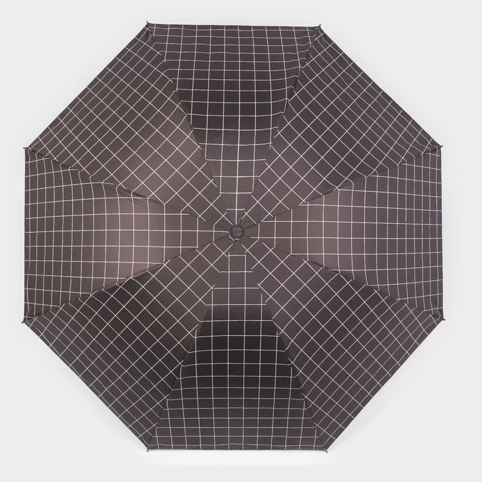 Зонт механический «Крупная клетка», эпонж, 4 сложения, 8 спиц, R = 48 см, цвет МИКС - фото 1906625221
