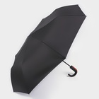 Зонт полуавтоматический «Гром», эпонж, 3 сложения, 8 спиц, R = 48 см, цвет чёрный - Фото 5