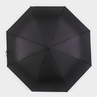 Зонт полуавтоматический «Гром», эпонж, 3 сложения, 8 спиц, R = 48 см, цвет чёрный - Фото 7