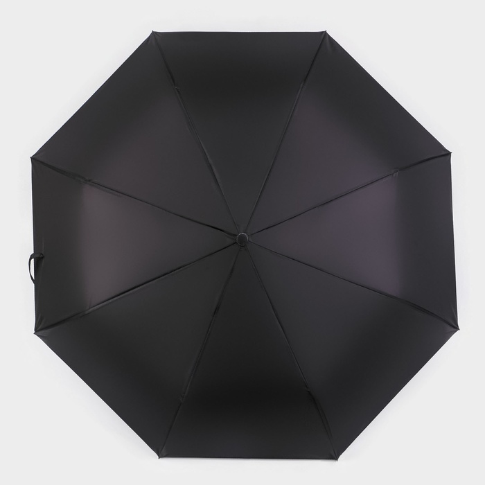 Зонт полуавтоматический «Гром», эпонж, 3 сложения, 8 спиц, R = 48 см, цвет чёрный - фото 1883059966