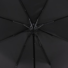 Зонт полуавтоматический «Гром», эпонж, 3 сложения, 8 спиц, R = 48 см, цвет чёрный - Фото 8