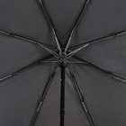 Зонт полуавтоматический «Тучи», эпонж, 3 сложения, 8 спиц, R = 50 см, цвет чёрный - фото 9184641