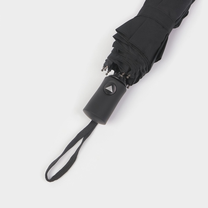 Зонт полуавтоматический «Тучи», эпонж, 3 сложения, 8 спиц, R = 50 см, цвет чёрный - фото 1883059980