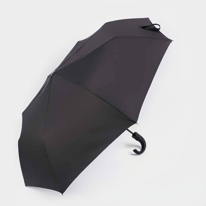 Зонт полуавтоматический «Мрак», эпонж, 3 сложения, 8 спиц, R = 47 см, цвет чёрный - фото 1883059987