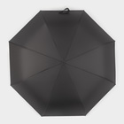 Зонт полуавтоматический «Гроза», эпонж, 3 сложения, 8 спиц, R = 47 см, цвет чёрный - фото 9184653