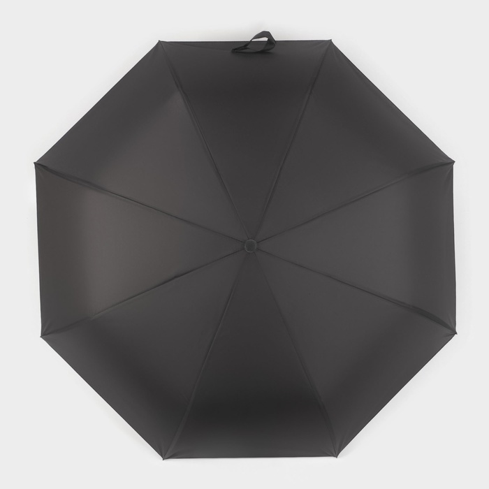 Зонт полуавтоматический «Гроза», эпонж, 3 сложения, 8 спиц, R = 47 см, цвет чёрный - фото 1883060001