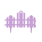 Ограждение декоративное, 25×170 см, 5 секций, пластик, сиреневое, «Чудный сад» - Фото 9