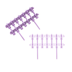 Ограждение декоративное, 25 × 180 см, 5 секций, пластик, сиреневое «Классика» - Фото 8