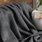 Плед Arya Home Softy, размер 150x200 см, цвет тёмно-серый - Фото 2