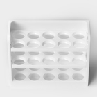 Контейнер для яиц IDEA, 30 ячеек, 25×10×19.5 см, полистирол, белый - Фото 4
