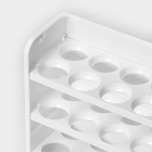 Контейнер для яиц, 30 ячеек, 25×10×19,5 см, цвет белый - Фото 6