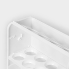 Контейнер для яиц IDEA, 30 ячеек, 25×10×19.5 см, полистирол, белый - Фото 7