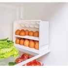 Контейнер для яиц IDEA, 30 ячеек, 25×10×19.5 см, полистирол, белый - Фото 2