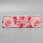 Коробка кондитерская складная, упаковка «Love you», розовые розы, 18 х 5.5 х 5.5 см - Фото 4