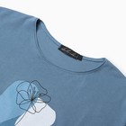 Футболка женская, цвет голубой, размер 50 - фото 23872402