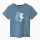 Футболка женская, цвет голубой, размер 52 - фото 23858686