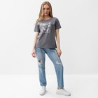 Футболка женская, цвет серый, размер 50 - фото 24354905