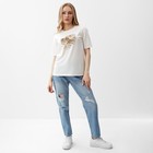 Футболка женская, цвет молочный, размер 48 - фото 24354917