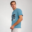 Футболка мужская, цвет голубой, размер 52 10350714