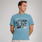 Футболка мужская, цвет голубой, размер 54 - фото 23770234