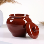 Набор горшочков для запекания Псковский гончар «Стандарт», 4 шт., 850 мл, с ухватом, коричневый - Фото 2