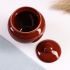 Набор горшочков для запекания Псковский гончар «Стандарт», 4 шт., 850 мл, с ухватом, коричневый - Фото 3