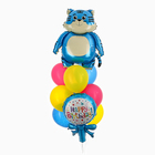 Набор шаров «Happy Birthday. Синий тигрёнок», латекс, фольга, 10 шт. - Фото 2