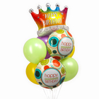 Набор шаров «Happy Birthday. Корона градиент», латекс, фольга, 9 шт. - Фото 2