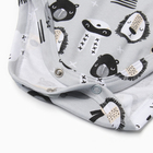 Боди с длинным рукавом, цвет серый/зверята, рост 56 см - фото 23843755