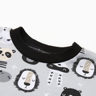 Лонгслив с длинным рукавом, цвет серый/зверята, рост 74 см - фото 23843790