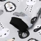 Лонгслив с длинным рукавом, цвет серый/зверята, рост 80 см - фото 23843794