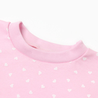 Лонгслив с длинным рукавом, цвет сердечки розовый, рост 74 - фото 23843814