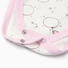 Боди с длинным рукавом, цвет розовый/зайцы, рост 68 - фото 23843901