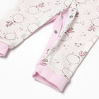 Комбинезон детский с открытыми ножками, цвет розовый/зайцы, рост 80 - фото 23843929