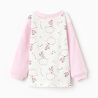 Лонгслив с длинным рукавом, цвет розовый/зайцы, рост 68 - фото 23843939
