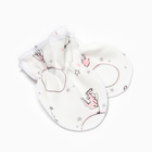 Царапки детские, цвет розовый/зайцы, 0-3 мес - фото 31327435