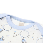 Боди с длинным рукавом, цвет голубой/зайцы, рост 74 см - фото 23843964