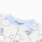 Кофточка детская с длинным рукавом, цвет голубой/зайцы, рост 62 - фото 23843983