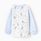 Лонгслив с длинным рукавом , цвет голубой/зайцы, рост 68 - фото 23843988