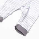 Комбинезон детский с открытыми ножками, цвет серый горох, рост 74 - фото 23844053