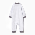 Комбинезон детский с открытыми ножками, цвет серый горох, рост 74 - фото 23844054