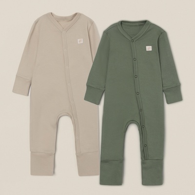 Набор комбинезонов 2 шт. SL HOME рост 86-92 см, оливковый, бежевый