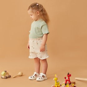 Футболка детская «Крошка Я» Olives, рост 62-68, оливковая