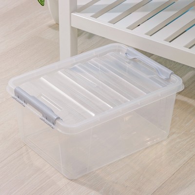 УЦЕНКА Контейнер для хранения, БЕЗ КРЫШКИ, 15 л, 41×29.5×18.3 см, цвет прозрачный