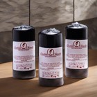 Набор свечей - цилиндров, 4х9 см, набор 3 шт, 11 ч, черная - фото 23832981